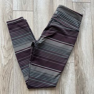 Athleta Elation Striped Tights—Size XS